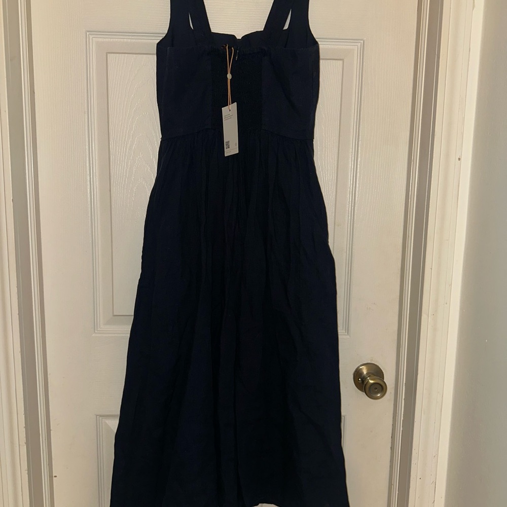 Quince Navy Square-Neck Maxi Dress - Picture 2 of 6